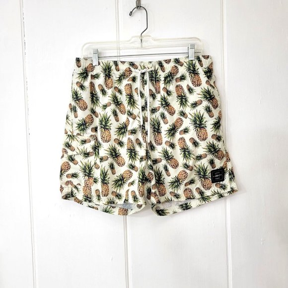 Spicy Tuna Pineapple Print Men's Swim Trunks - Picture 4 of 4